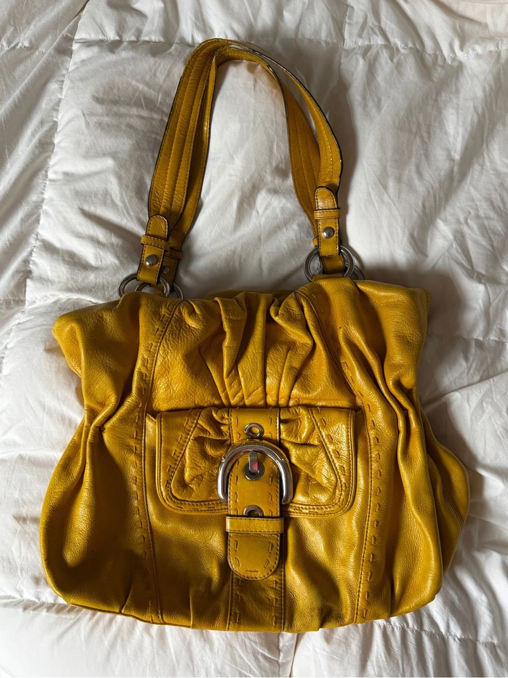 Yellow B.Makowsky Hobo bag